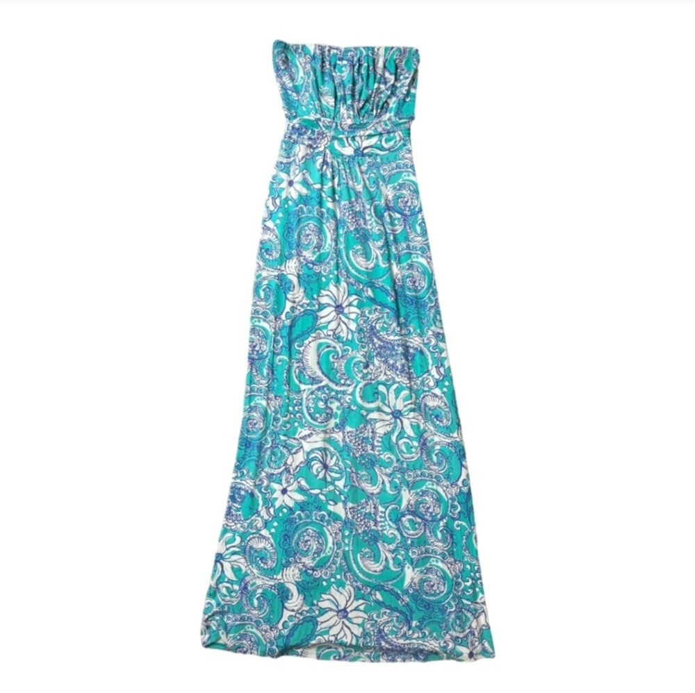 Lilly Pulitzer Holbrook Montauk Strapless Maxi Dress #80497 Womens Size XXS - Picture 15 of 15